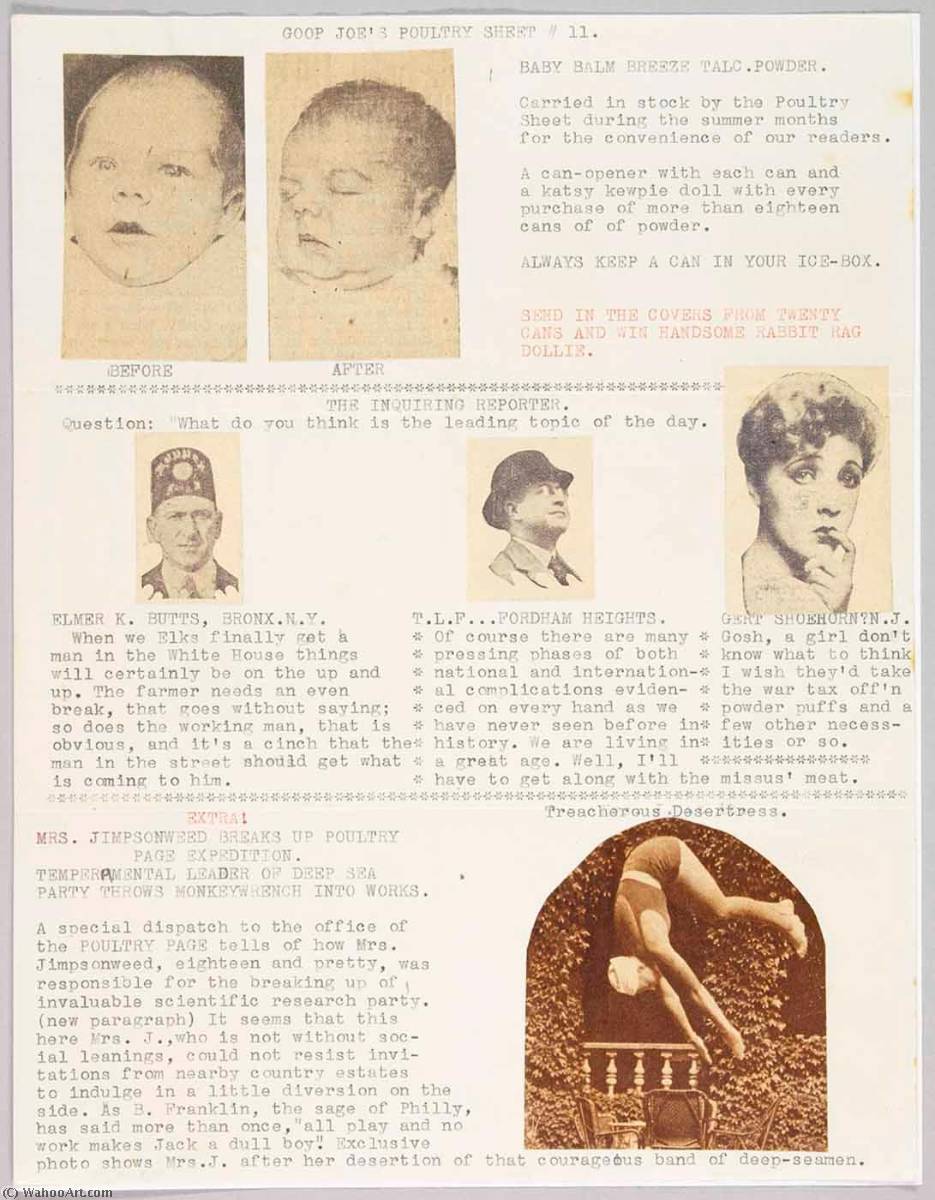 Goop Joe's Poultry Sheet 11 — Joseph Cornell