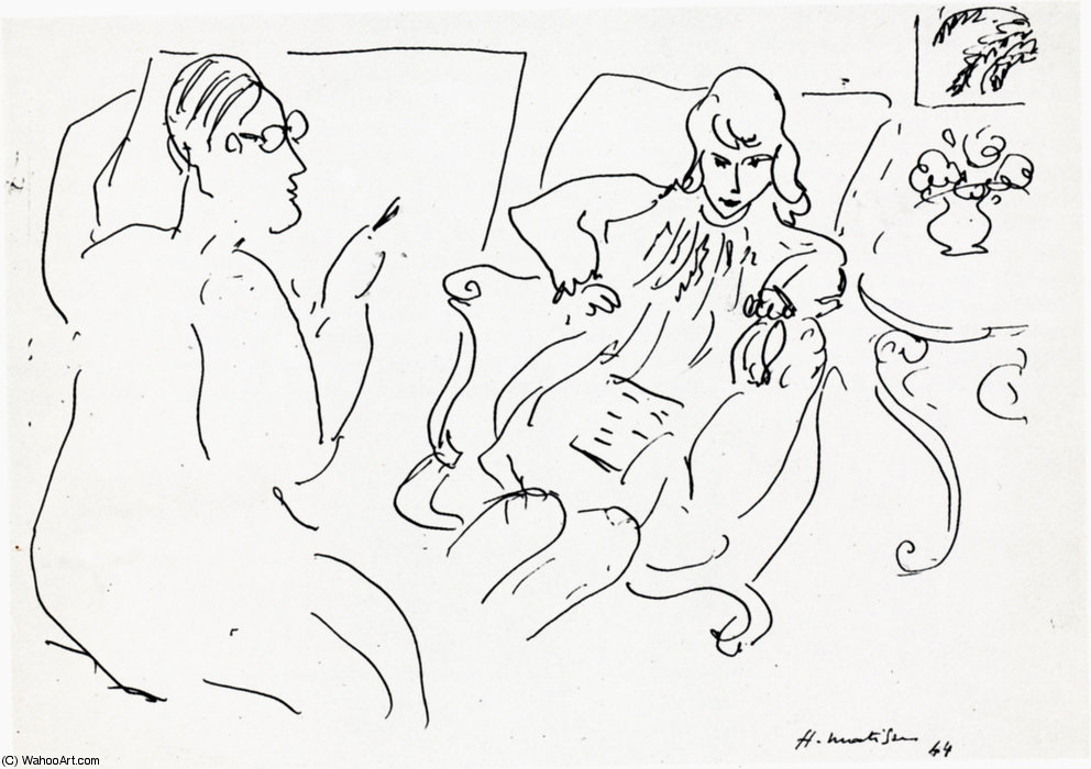 La Séance De Dessin Plume — Henri Matisse