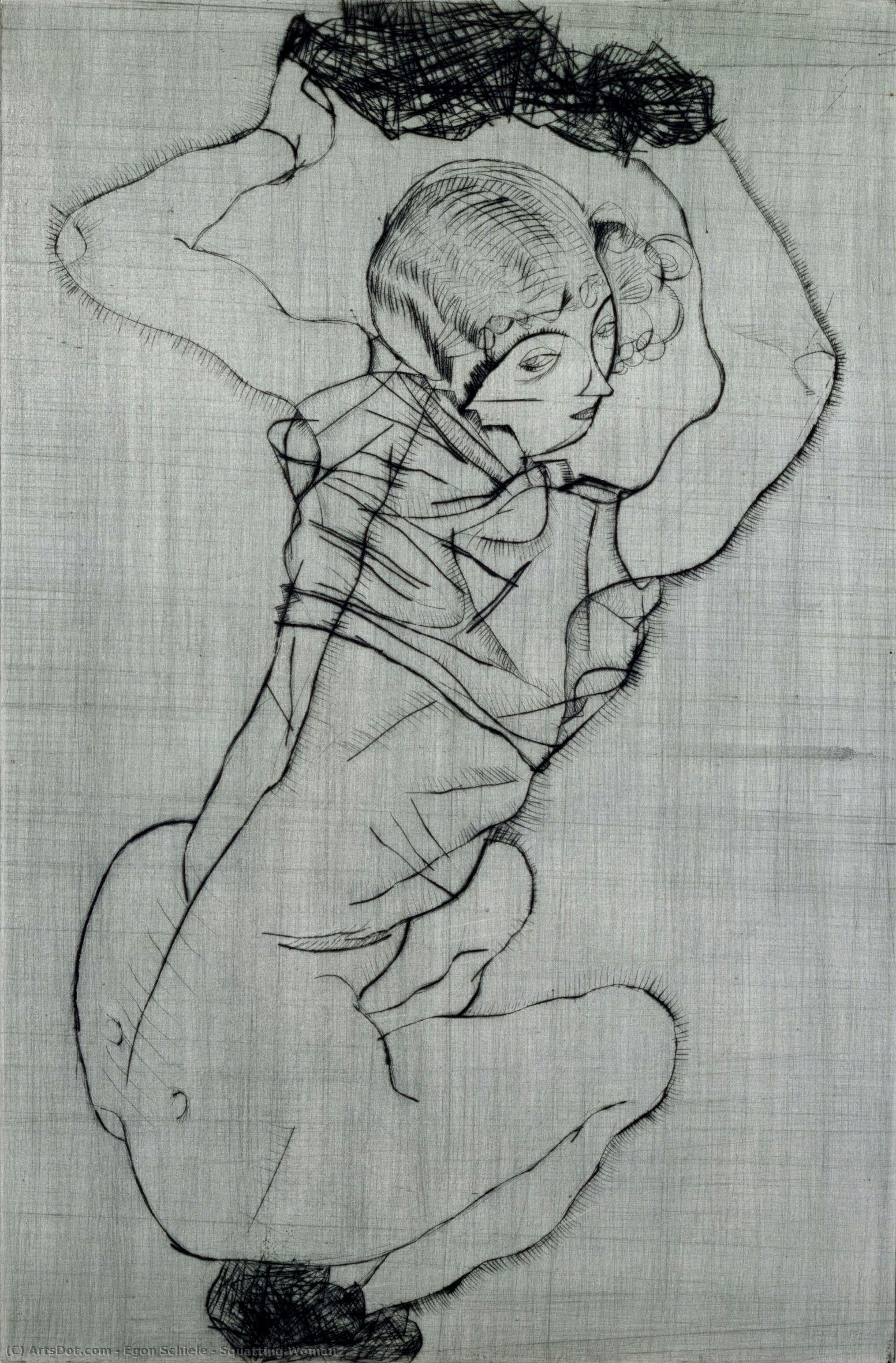 Squatting Woman — Egon Schiele