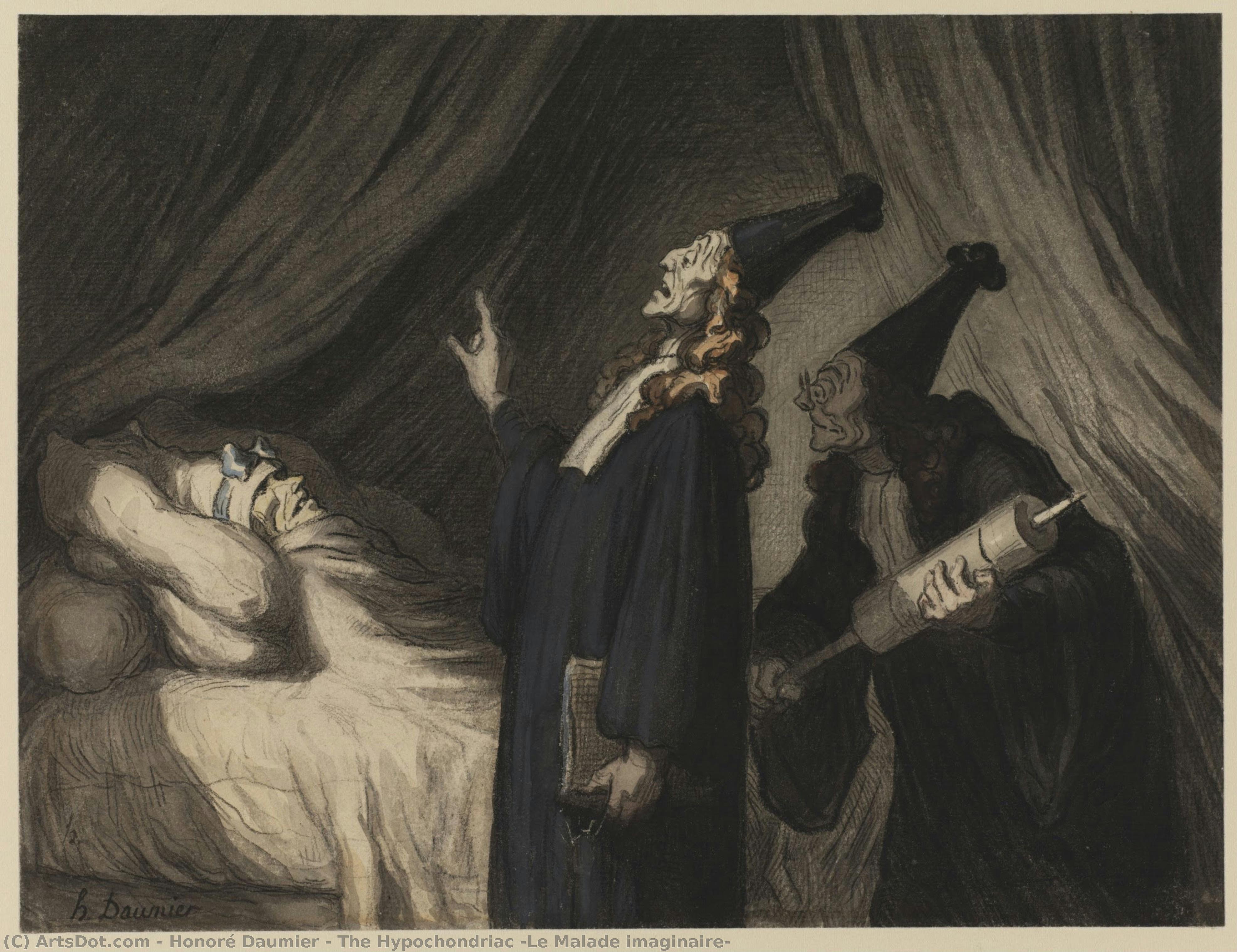 The Hypochondriac (le Malade Imaginaire) — Honoré Daumier
