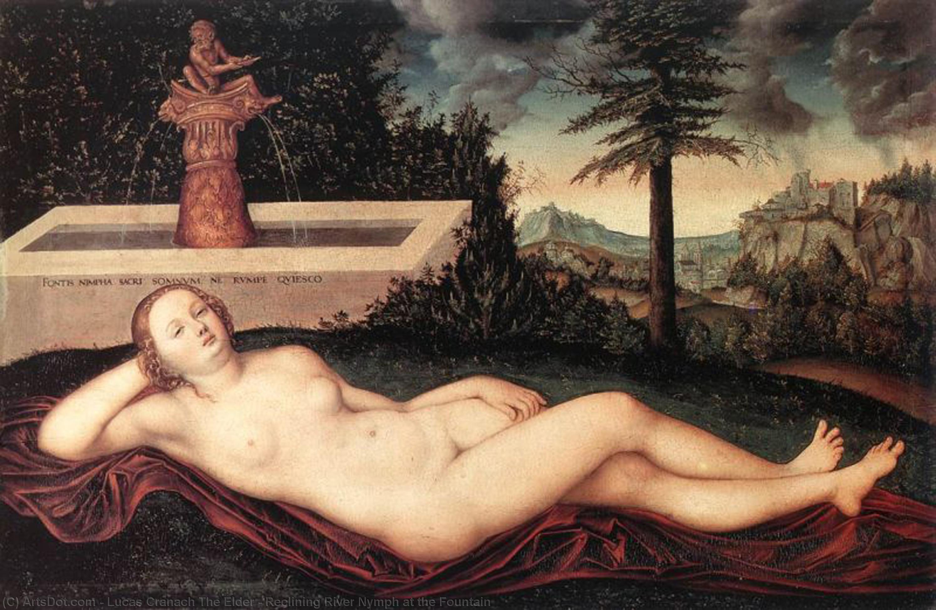 Reclining River Nymph At The Fountain — Lucas Cranach The Elder