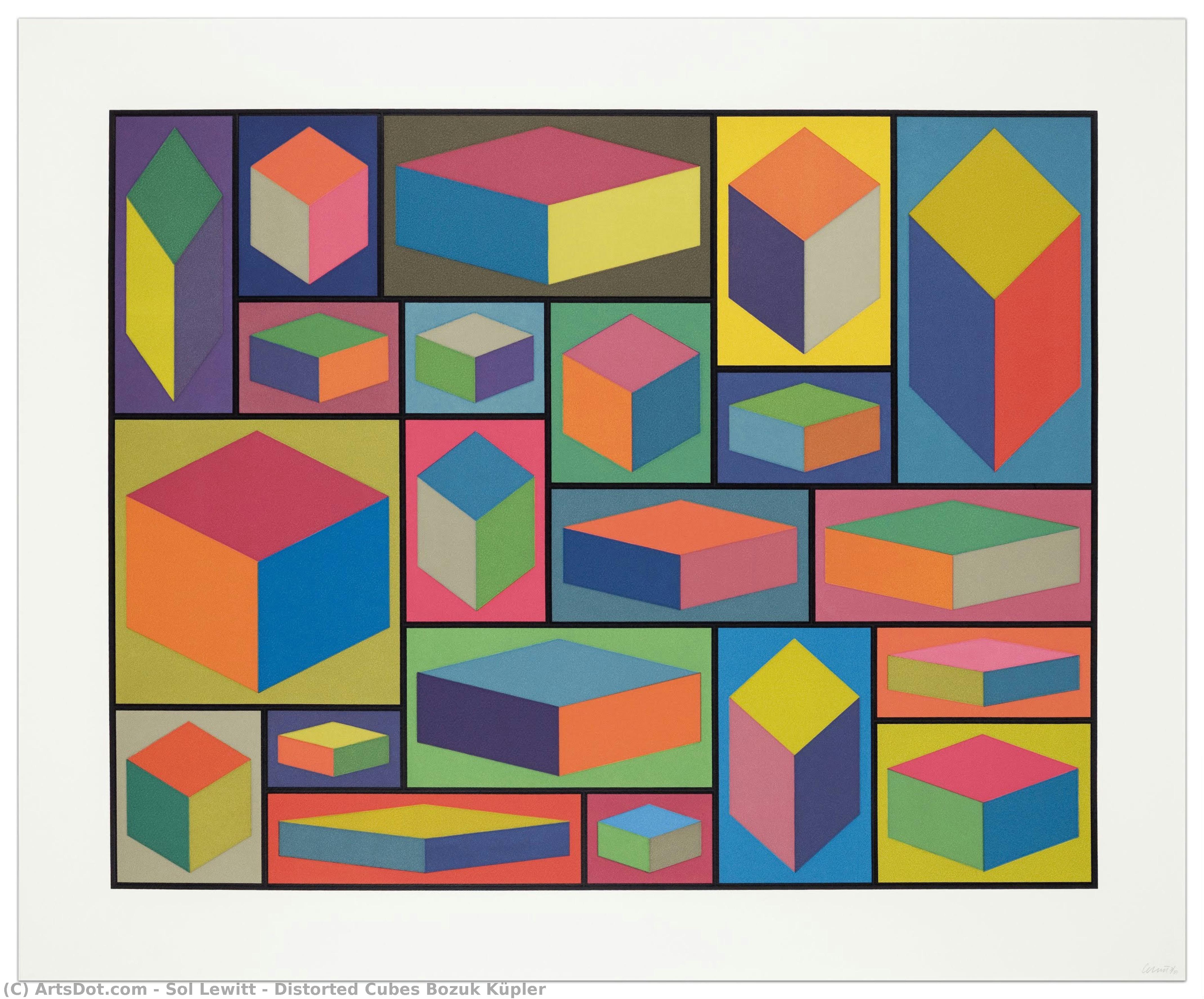 Distorted Cubes Bozuk Küpler — Solomon Lewitt