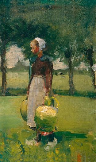 Milkmaid (study), (painting) — Anna Huntington Stanley