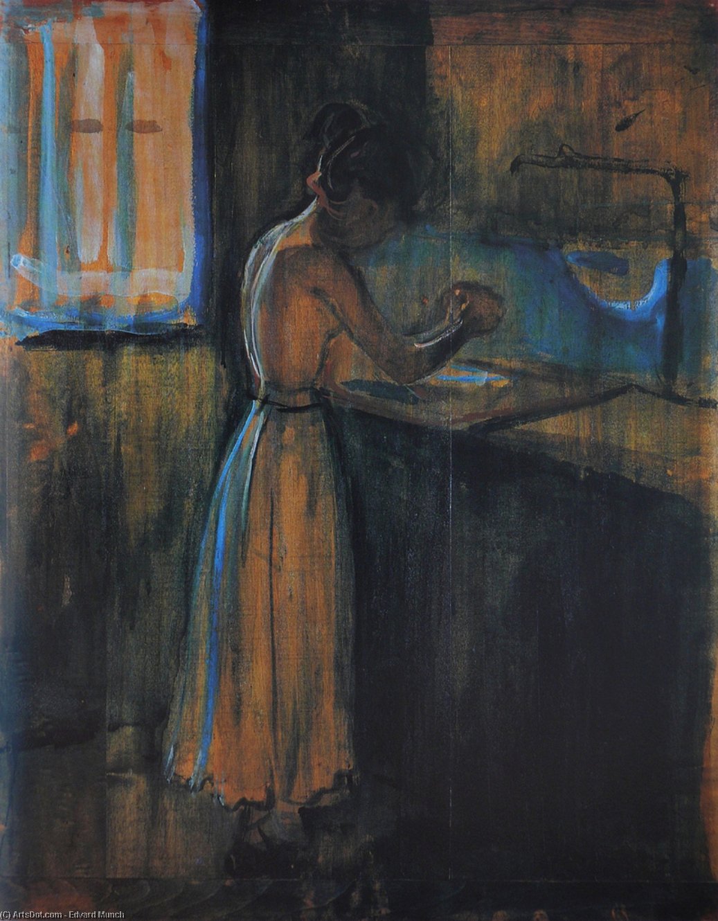 Girl Washing Herself — Edvard Munch