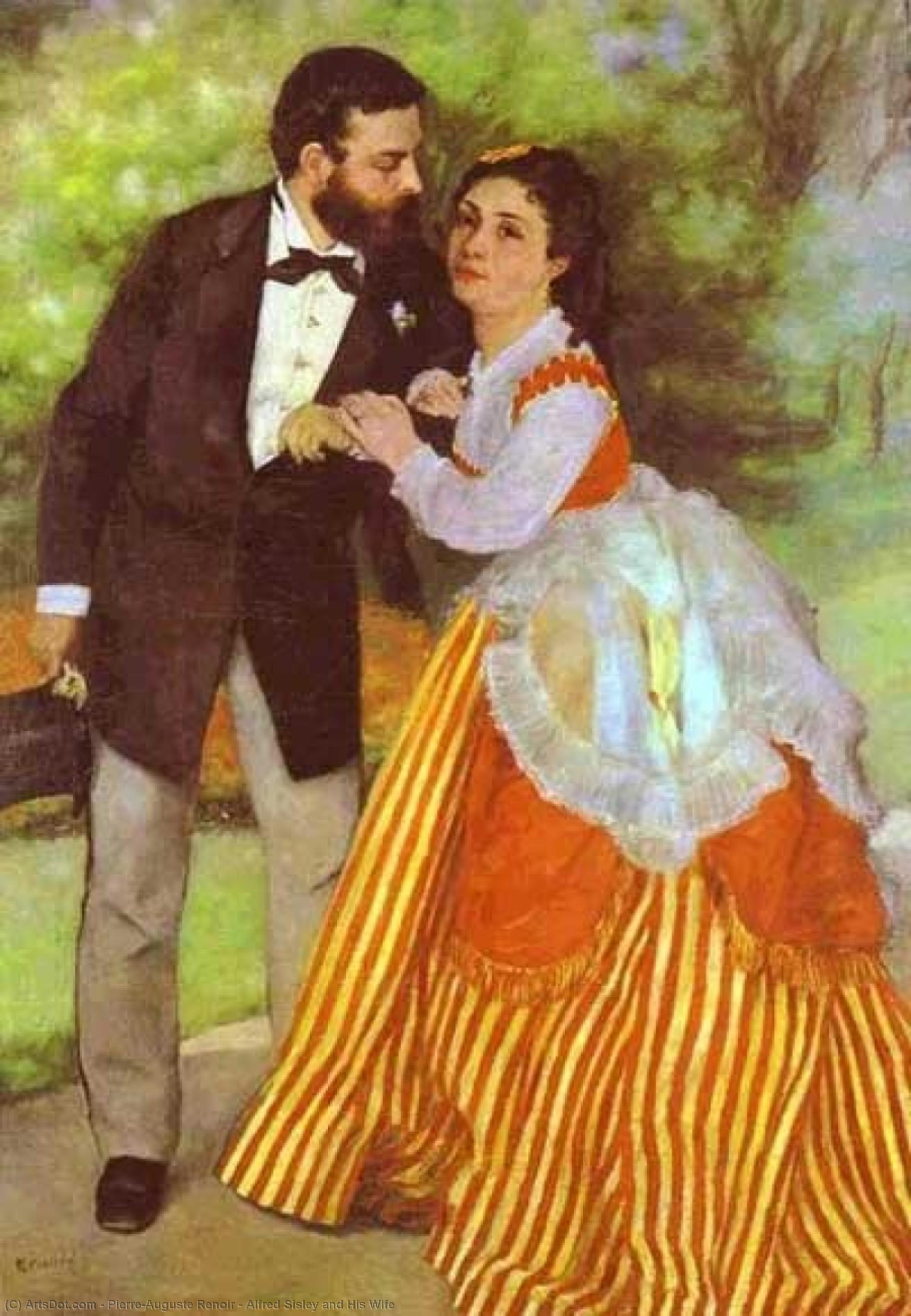 Alfred Sisley And His Wife — Pierre-auguste Renoir