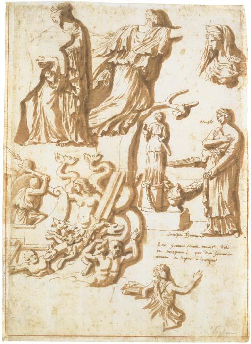 Studies After Antique Reliefs — Nicolas Poussin