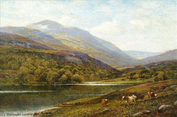 Cattle In A Highland Scene — Alfred I Glendening
