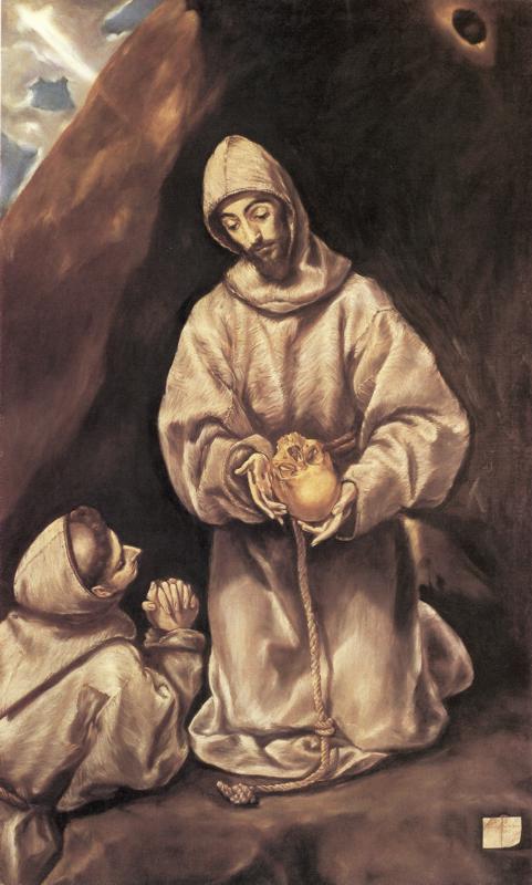 St. Francis And Brother Leo Meditating On Death — El Greco