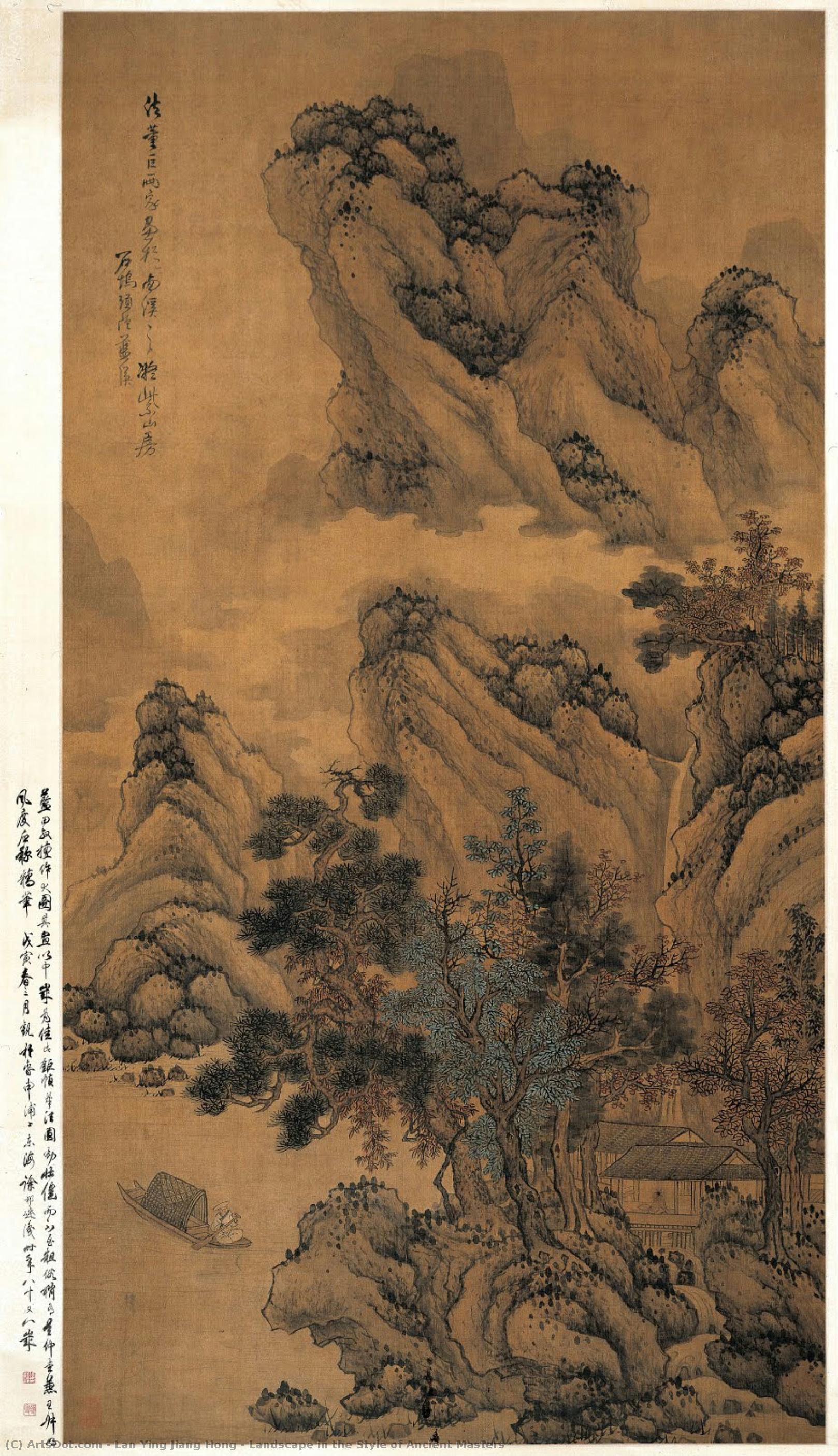Landscape In The Style Of Ancient Masters — Lan Ying Jiang Hong