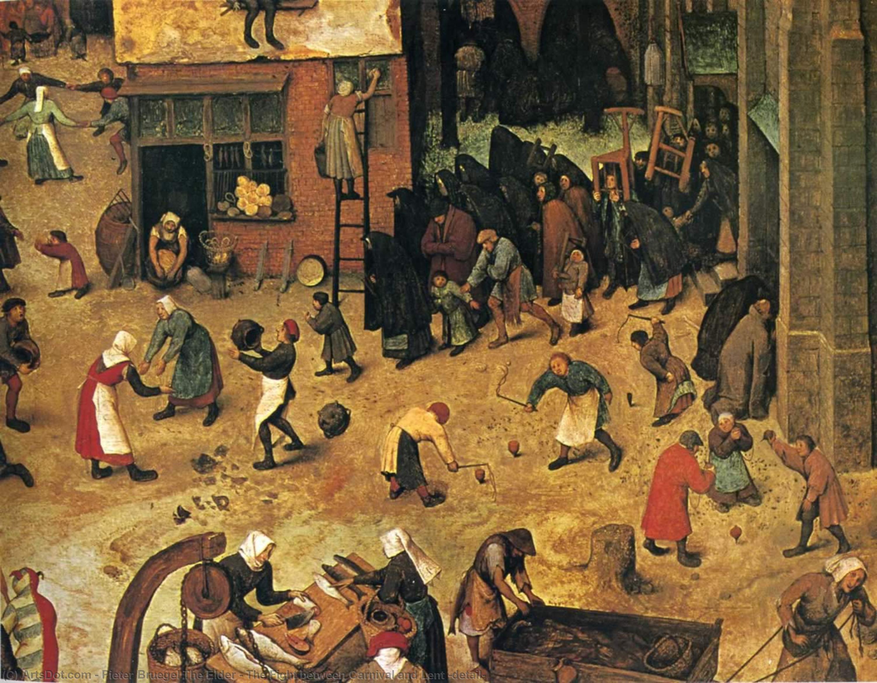 The Fight Between Carnival And Lent (detail) — Pieter Bruegel The Elder