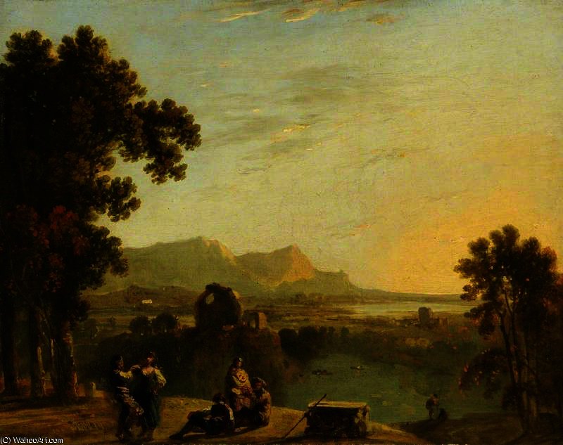 Italian Landscape With Figures — Richard Wilson