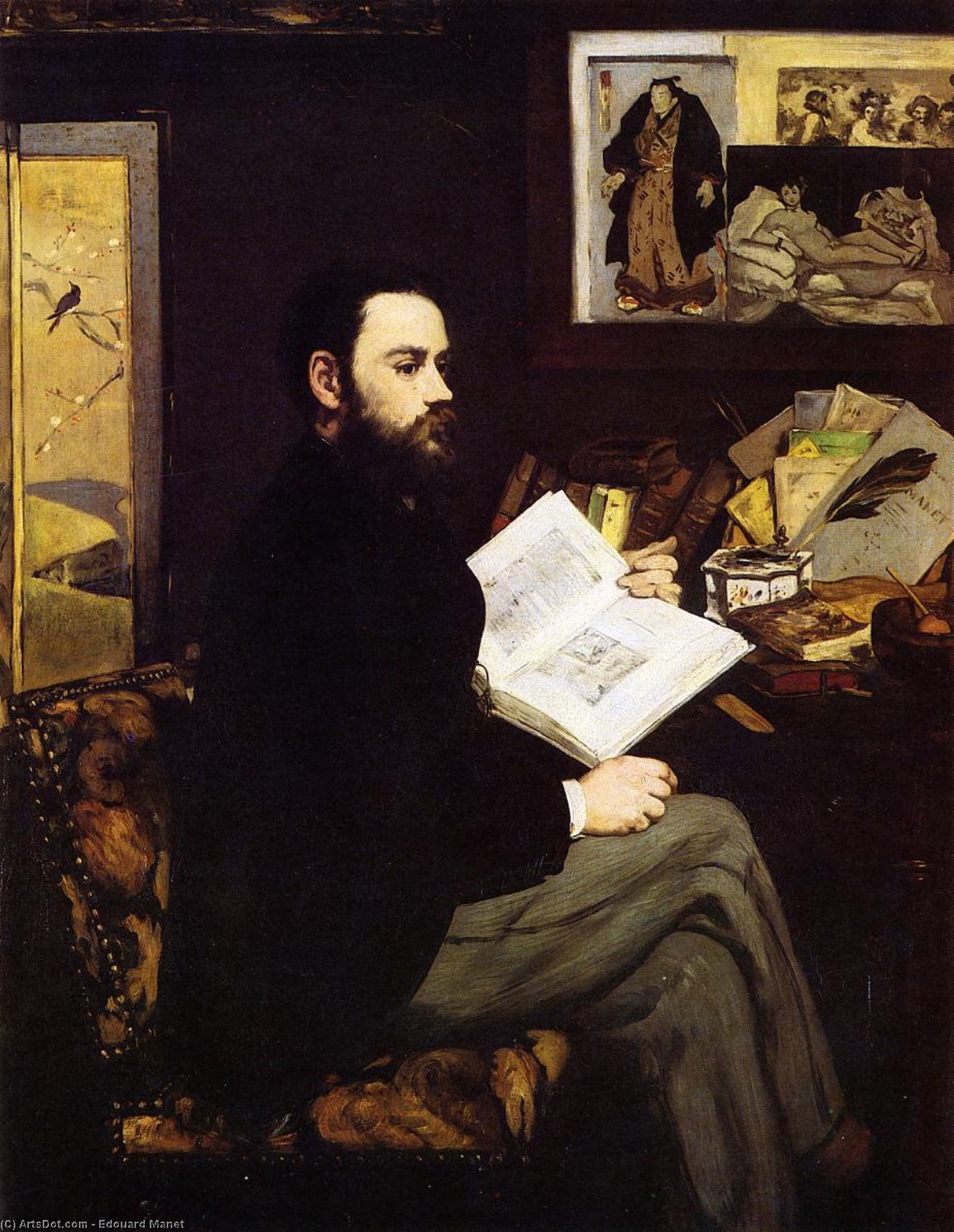 Portrait Of Emile Zola — Édouard Manet