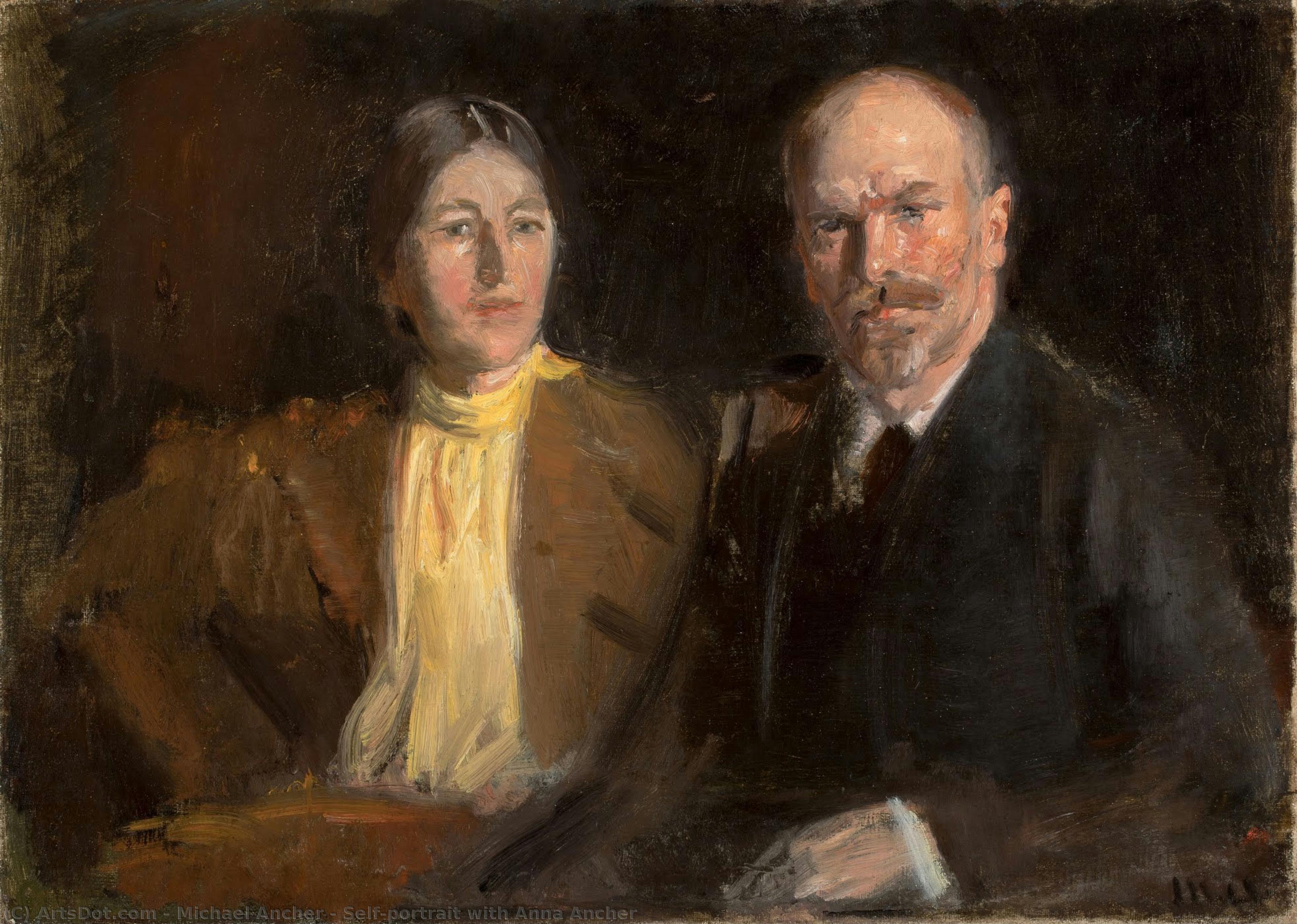 Self-portrait With Anna Ancher — Michael Peter Ancher