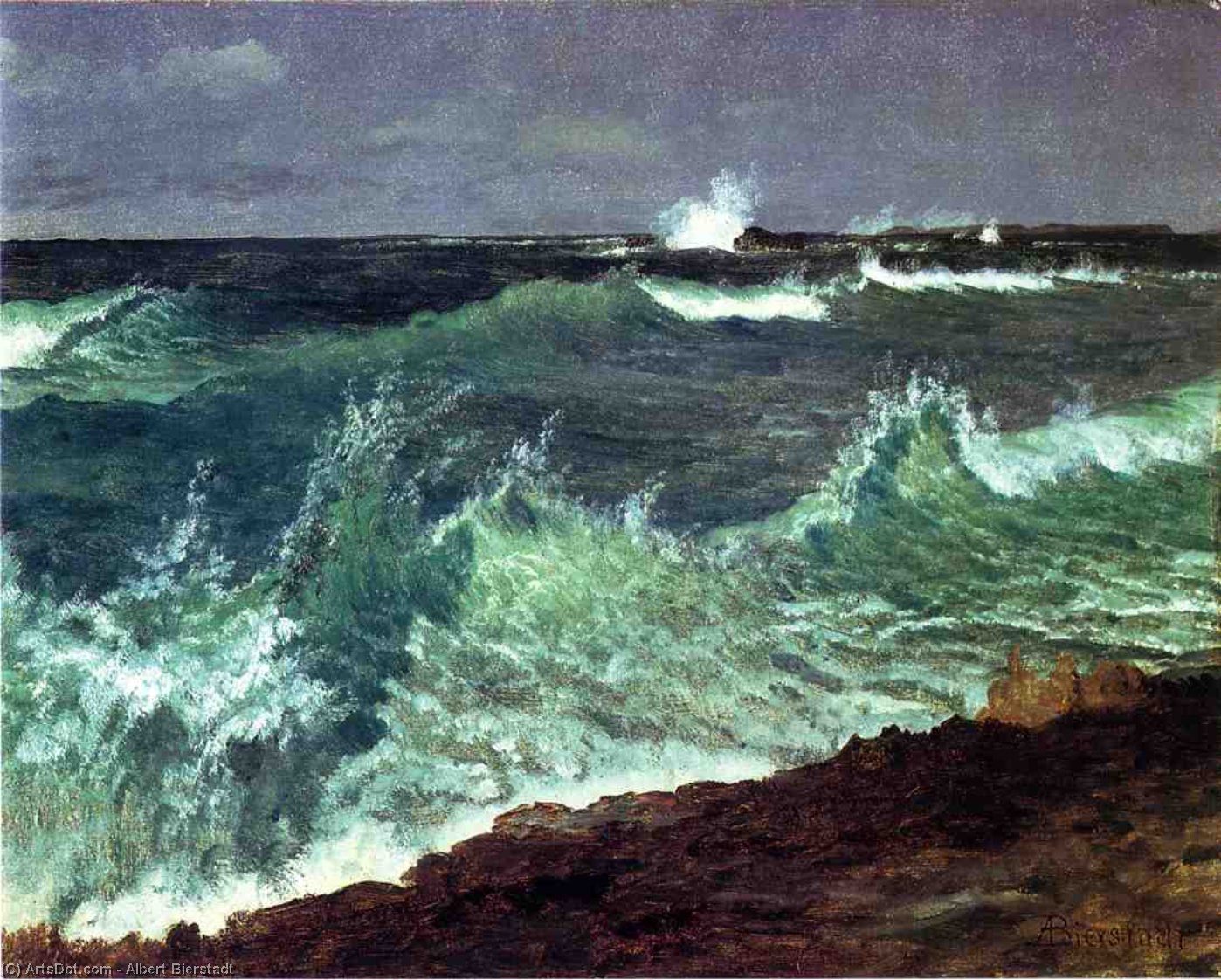 Seascape — Albert Bierstadt