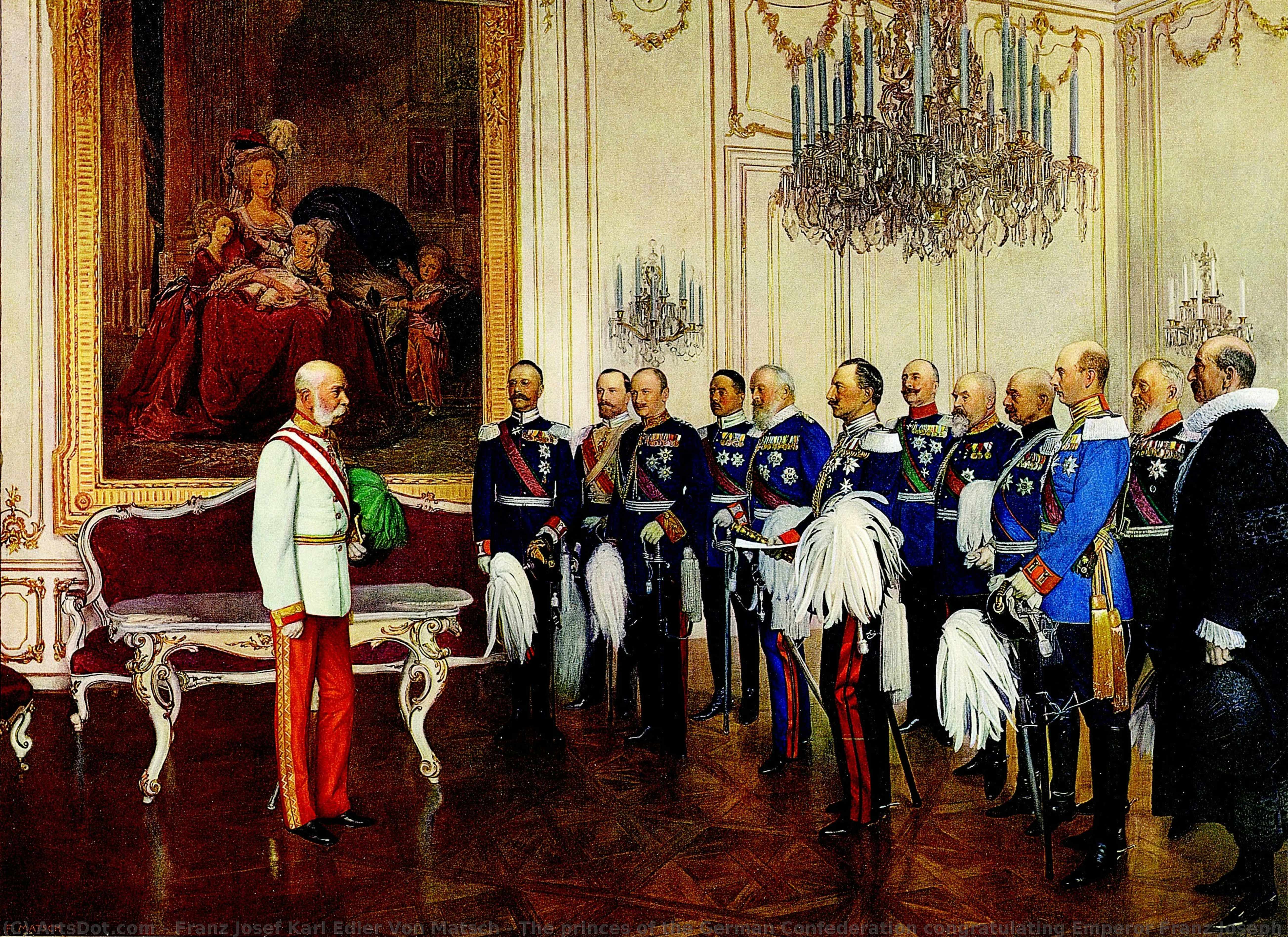 The Princes Of The German Confederation Congratulating Emperor Franz Joseph At His Diamond Jubilee — Franz Josef Karl Edler Von Matsch