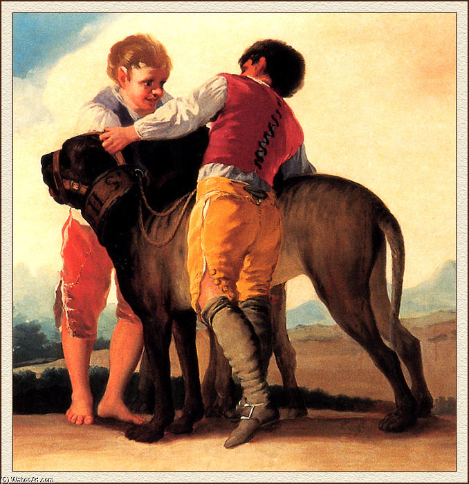 Boys With Mastiff — Francisco José De Goya Y Lucientes