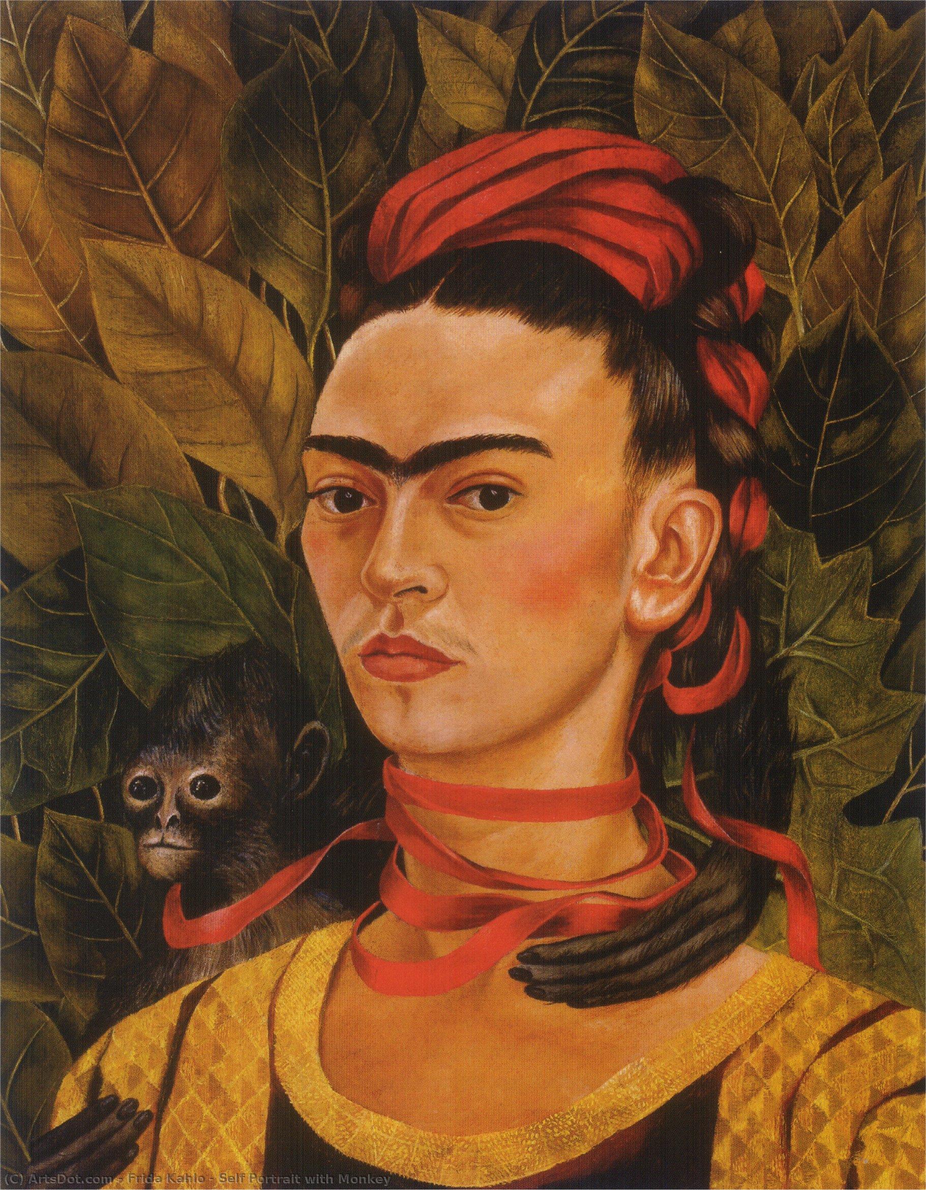 Self Portrait With Monkey — Frida Kahlo