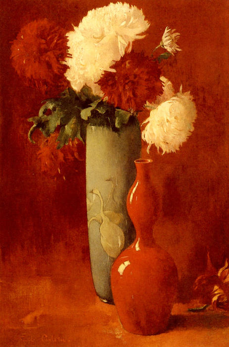 Vase And Flowers — Soren Emil Carlsen
