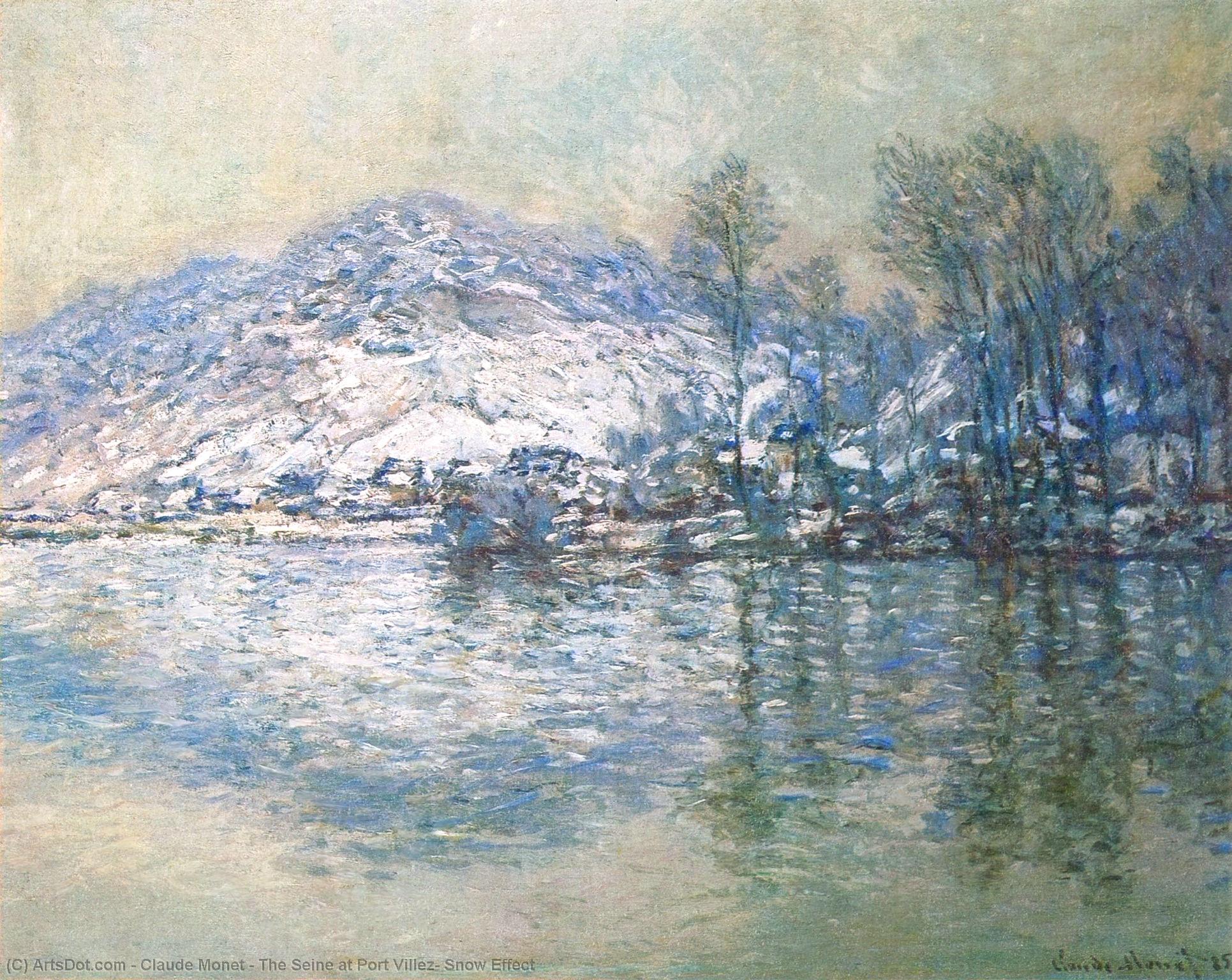The Seine At Port Villez, Snow Effect — Claude Monet