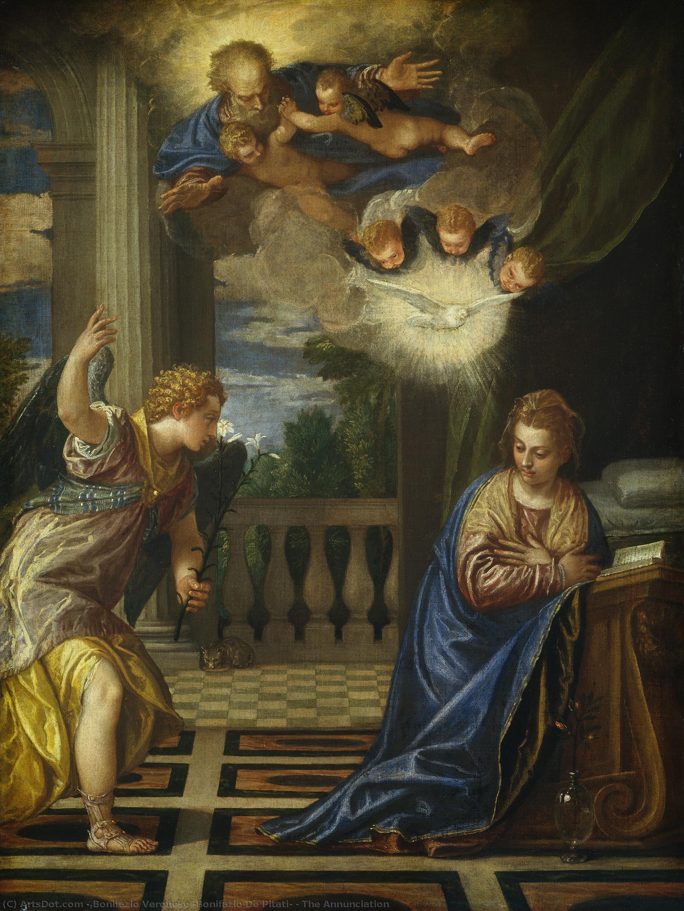 The Annunciation — Bonifazio Veronese (bonifazio De Pitati)