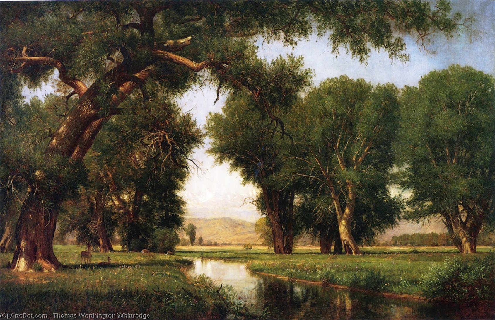 On The Cache La Poudre River, Colorado — Thomas Worthington Whittredge