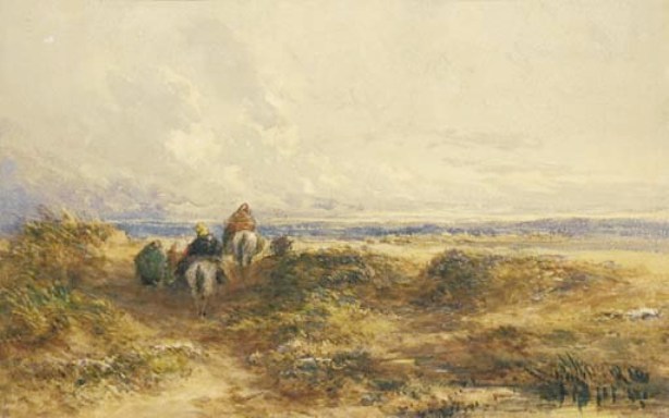 Figures On Horseback Among The Sand Dunes — David Cox