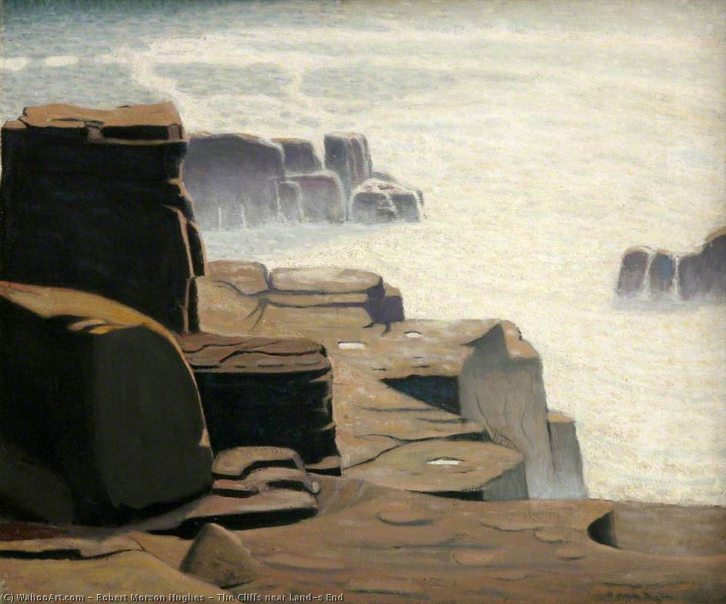 The Cliffs Near Land's End — Robert Morson Hughes