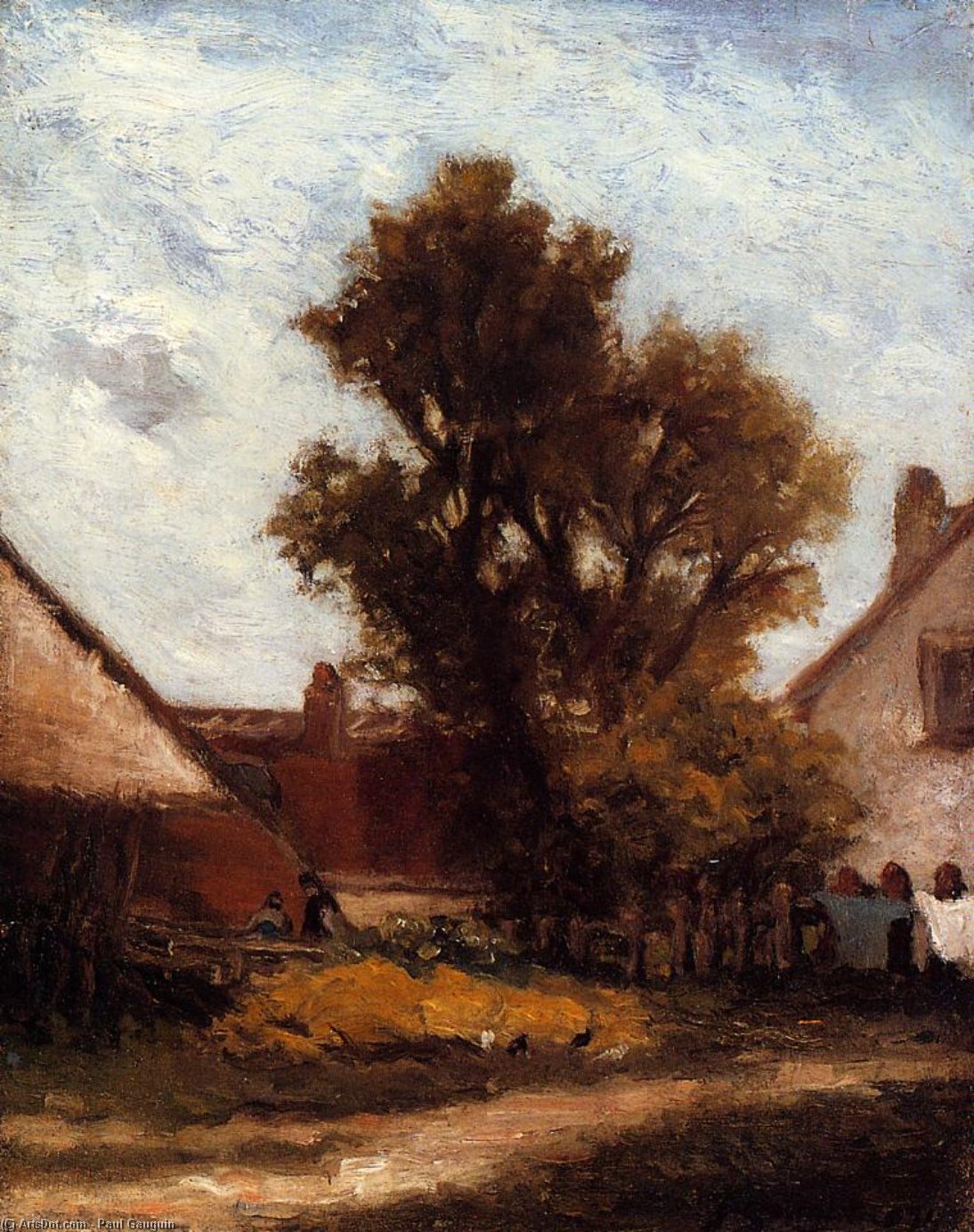 The Tree In The Farm Yard — Eugène Henri Paul Gauguin