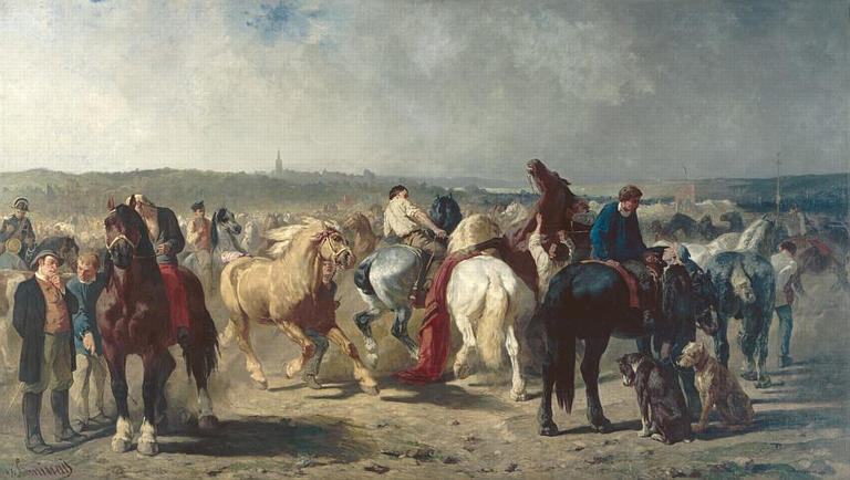 Le Marché Aux Chevaux — Évariste Vital Luminais