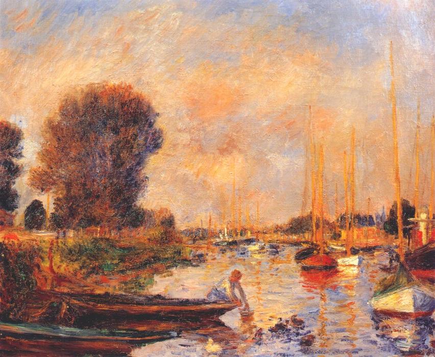The Seine At Argenteuil — Pierre-auguste Renoir
