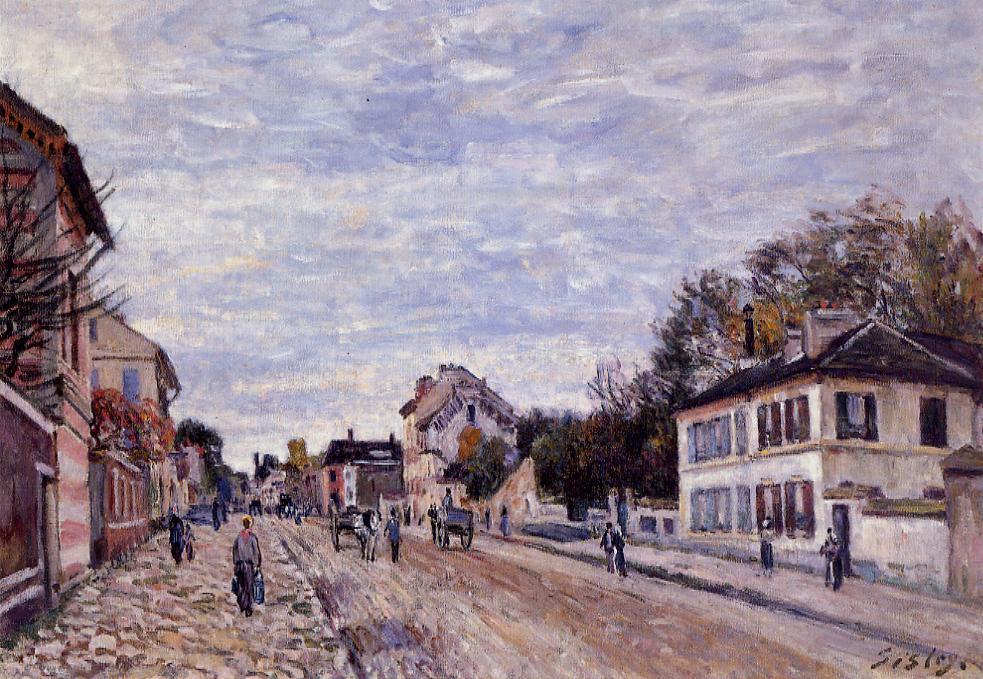 Street Scene In Marly — Alfred Sisley