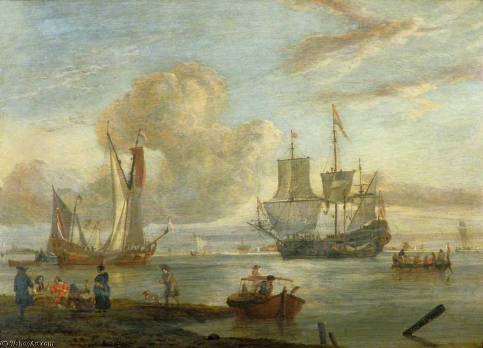 Estuary Scene — Abraham Storck (sturckenburch)