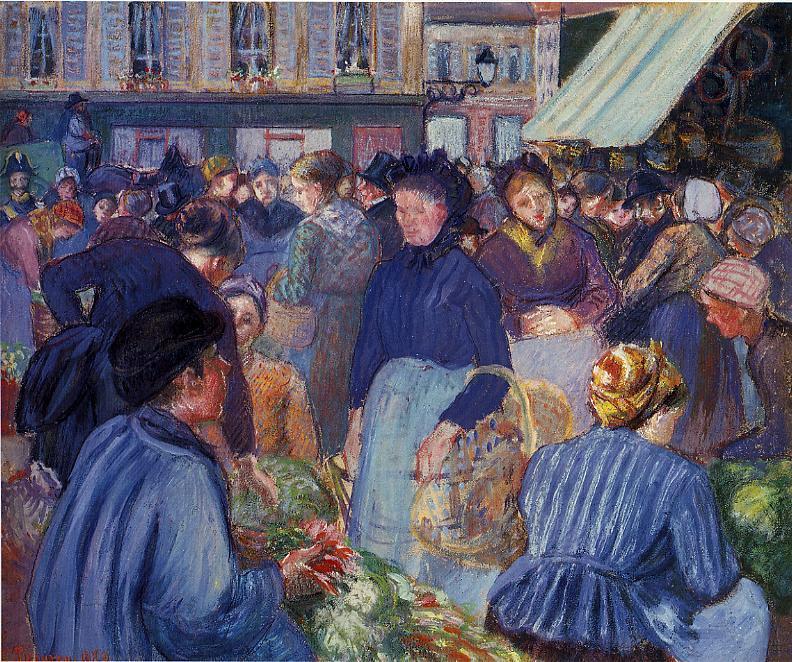 The Market At Gisors — Camille Pissarro