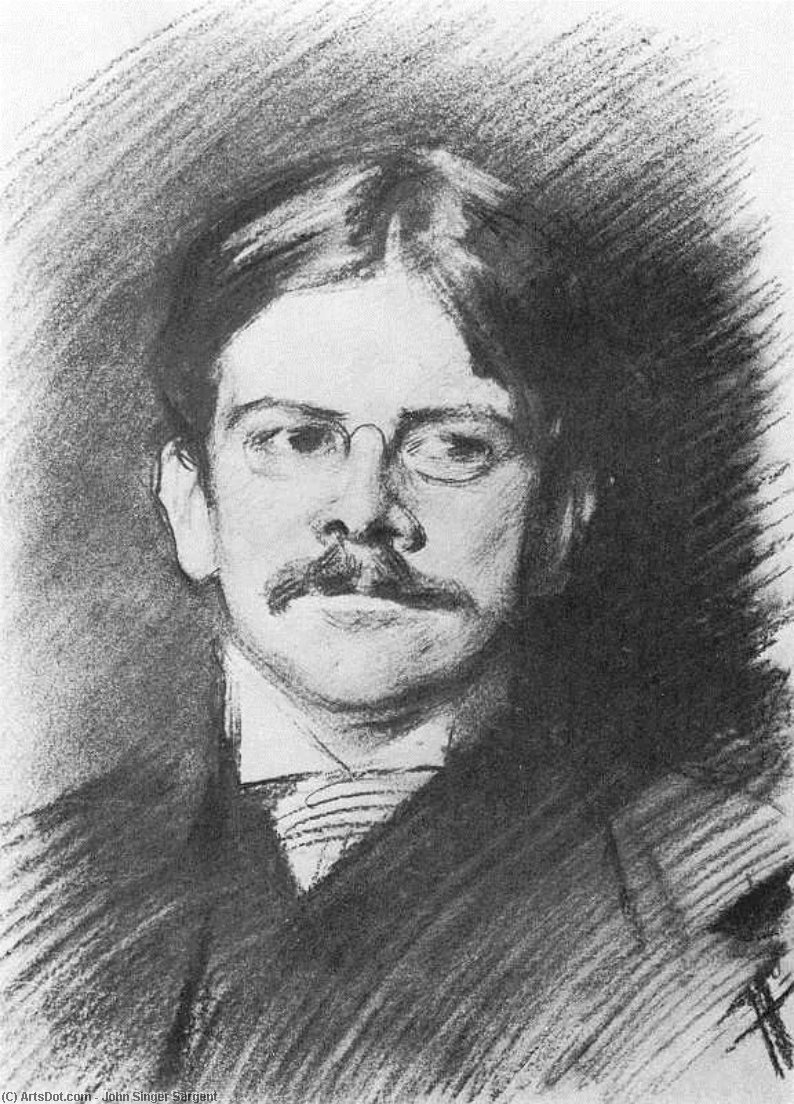 Drawing Of Edwin Austin Abbey — John Singer Sargent