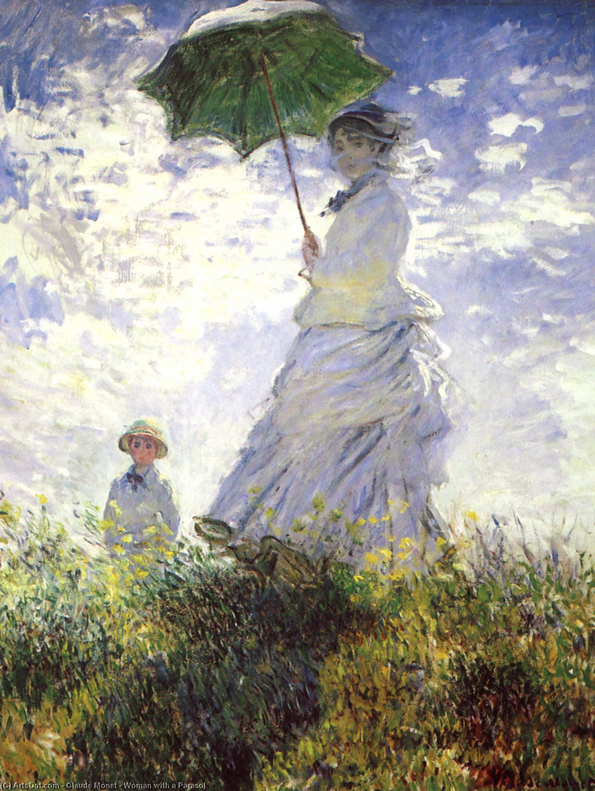 Woman With A Parasol — Claude Monet