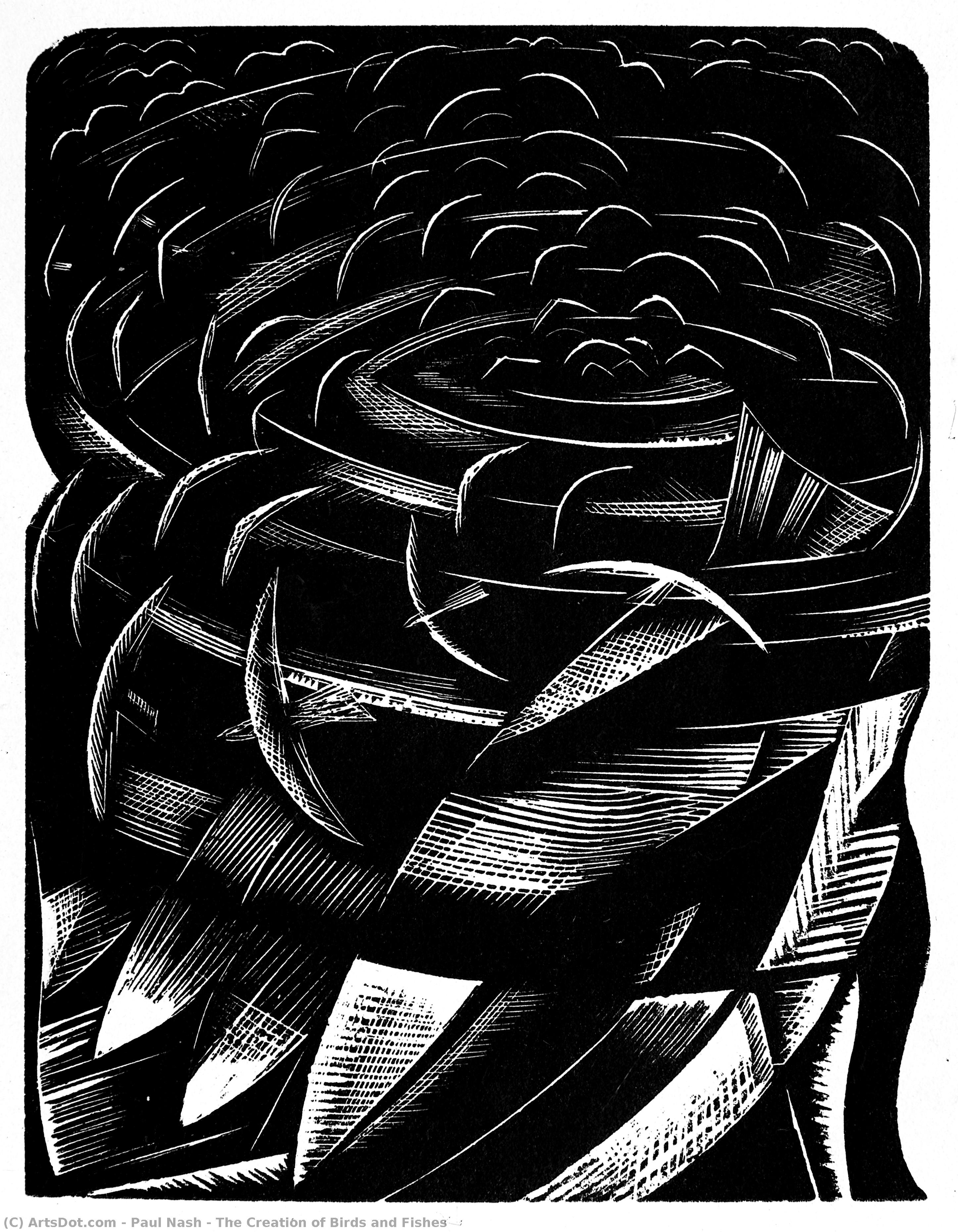 The Creation Of Birds And Fishes — Paul Nash