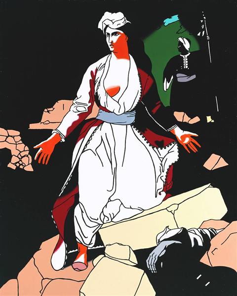 Greece Expiring On The Ruins Of Missolonghi After Delacroix — Patrick Caulfield