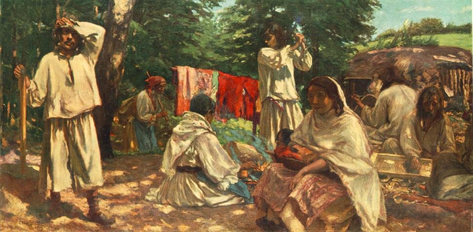 Gipsies Making Trough — István Csók