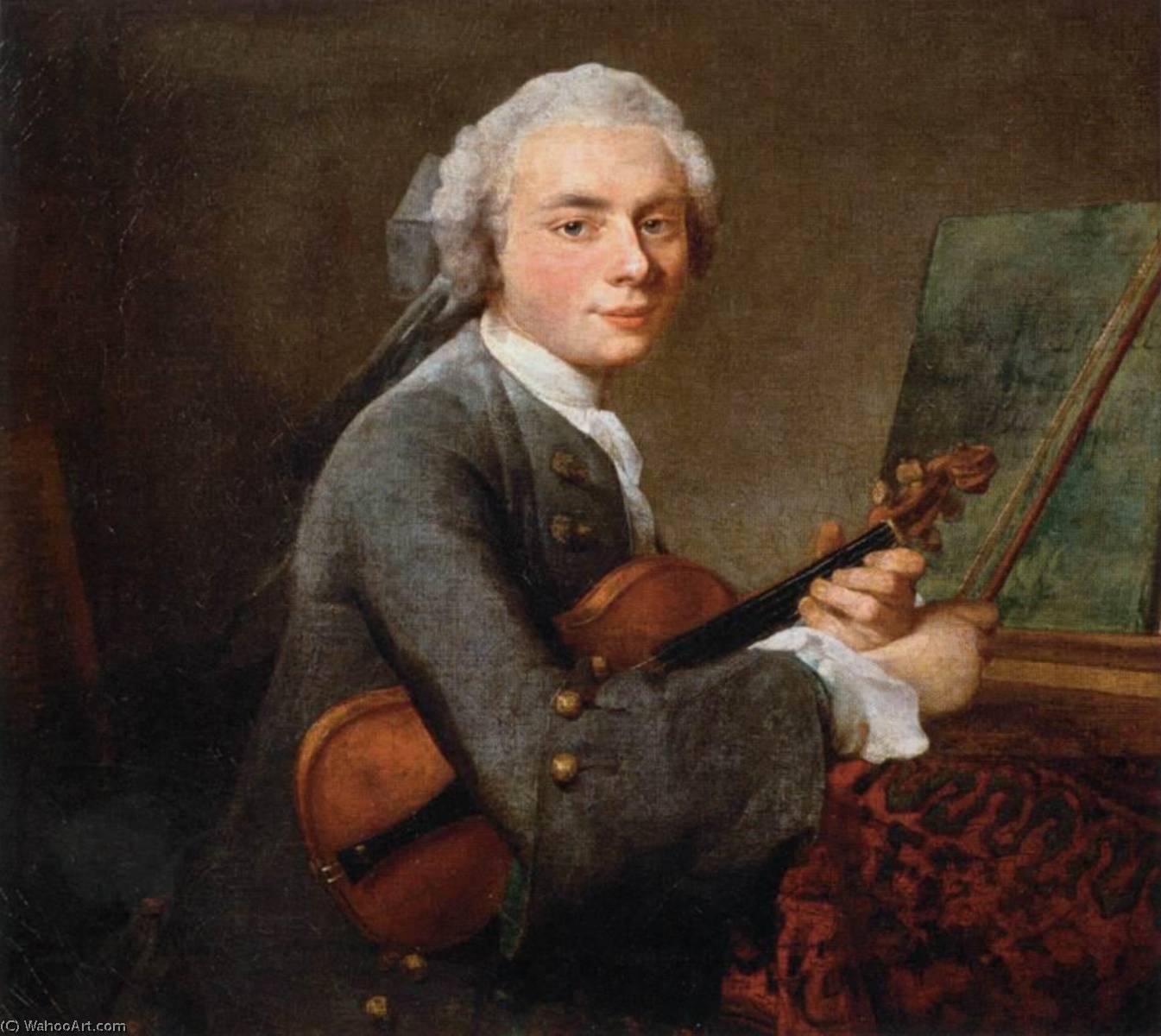 The Youth With A Violin — Jean-baptiste-siméon Chardin