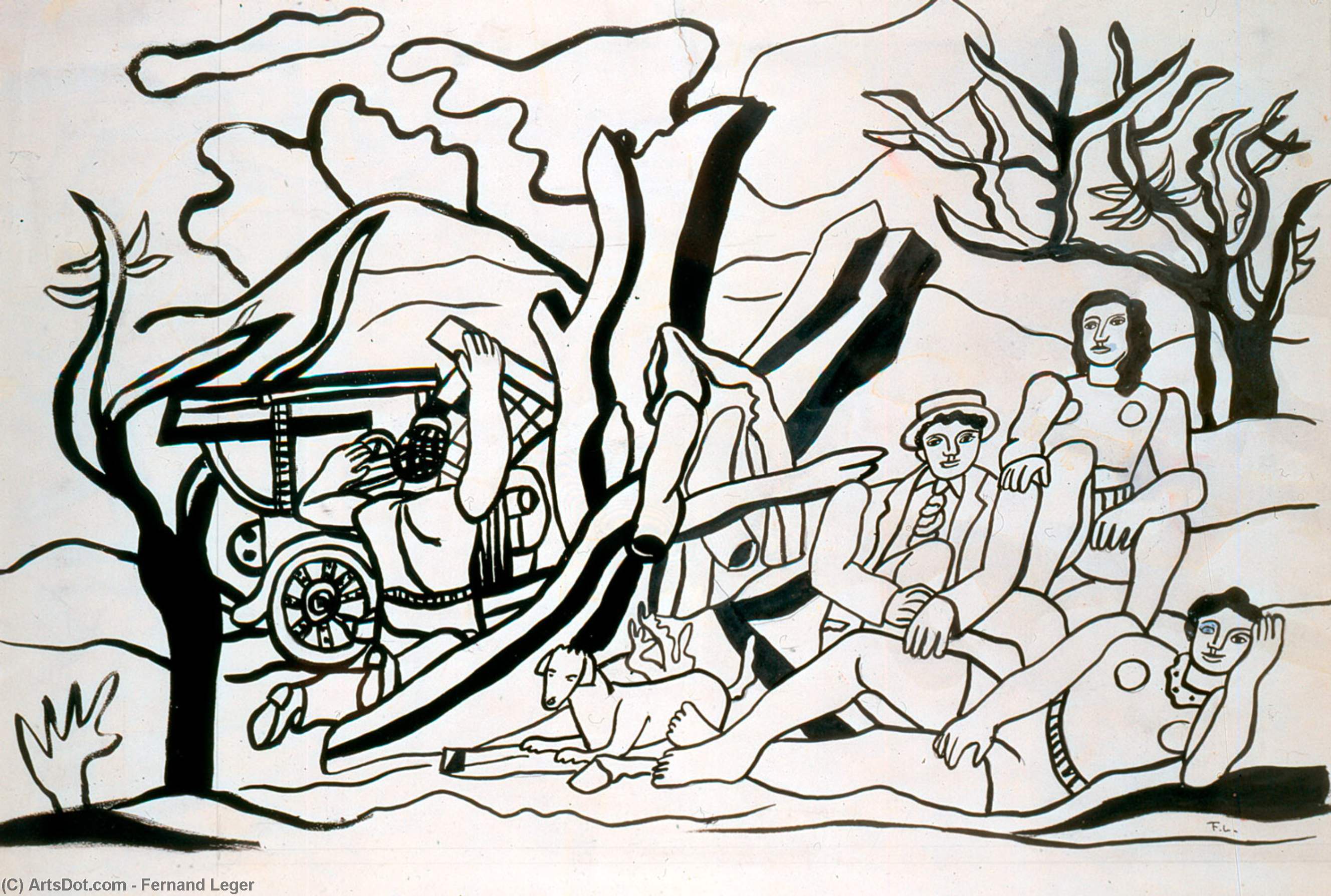 Group In The Field — Fernand Léger
