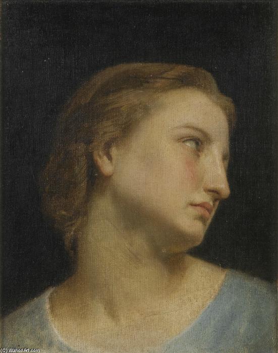 Study Of A Woman's Head — William-adolphe Bouguereau