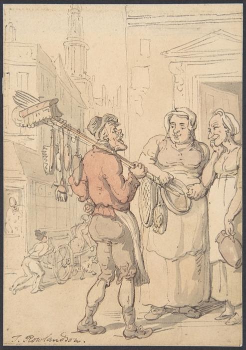 Street Scene. Vendor Of Brushes — Thomas Rowlandson