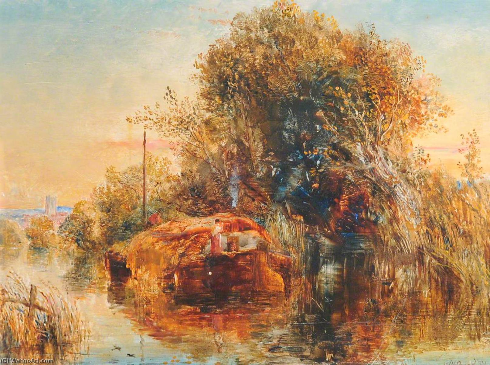 A Canal Barge — William Joseph Julius Caesar Bond
