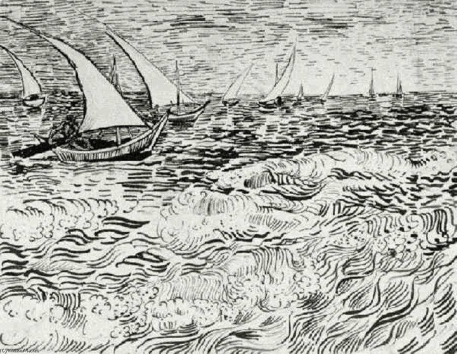 A Fishing Boat At Sea — Vincent Willem Van Gogh