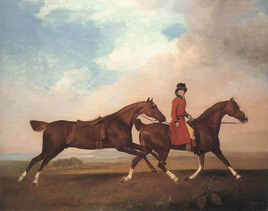 William Anderson With Two Saddle­horses — George Stubbs
