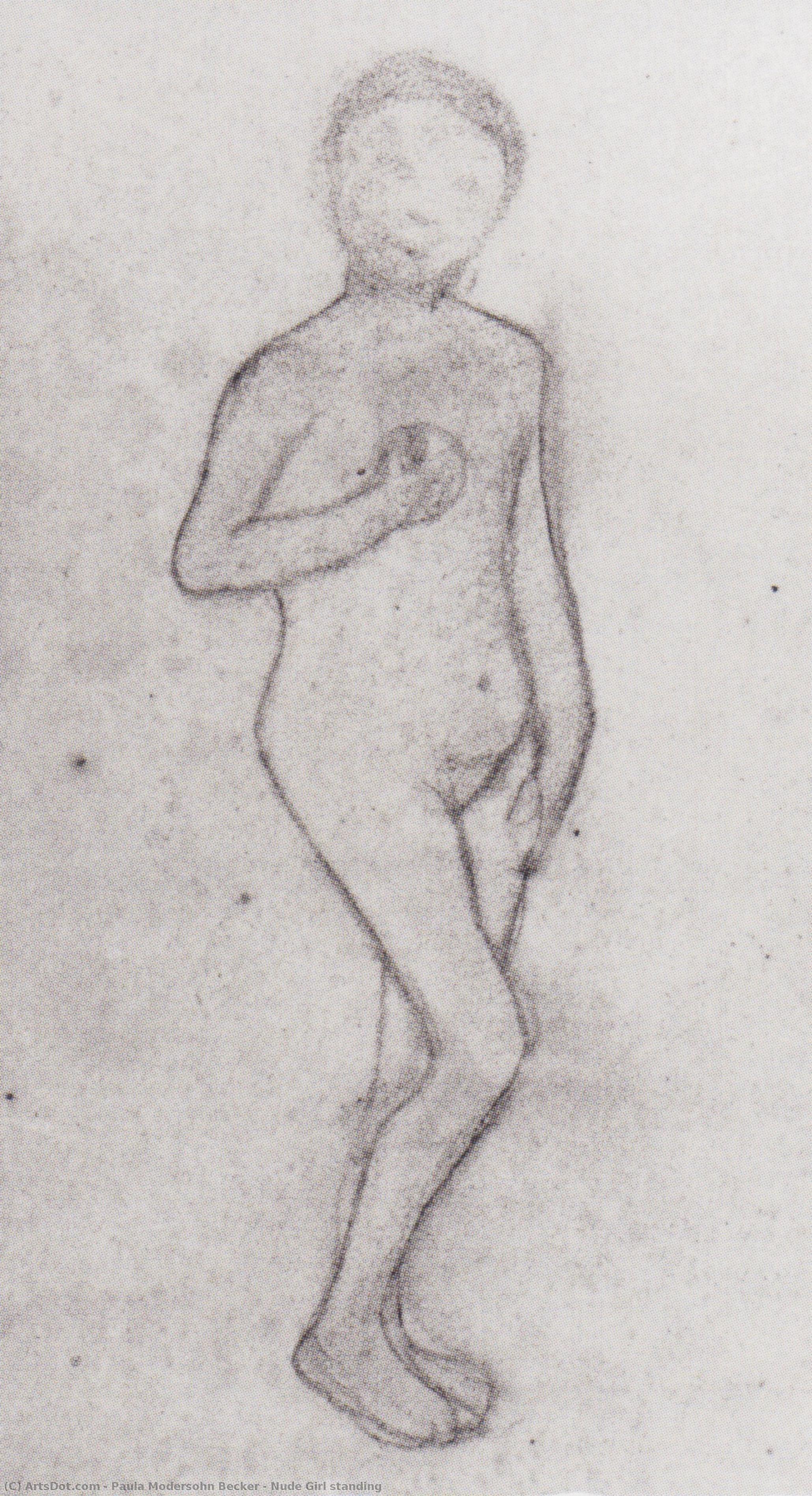 Nude Girl Standing — Paula Modersohn-becker