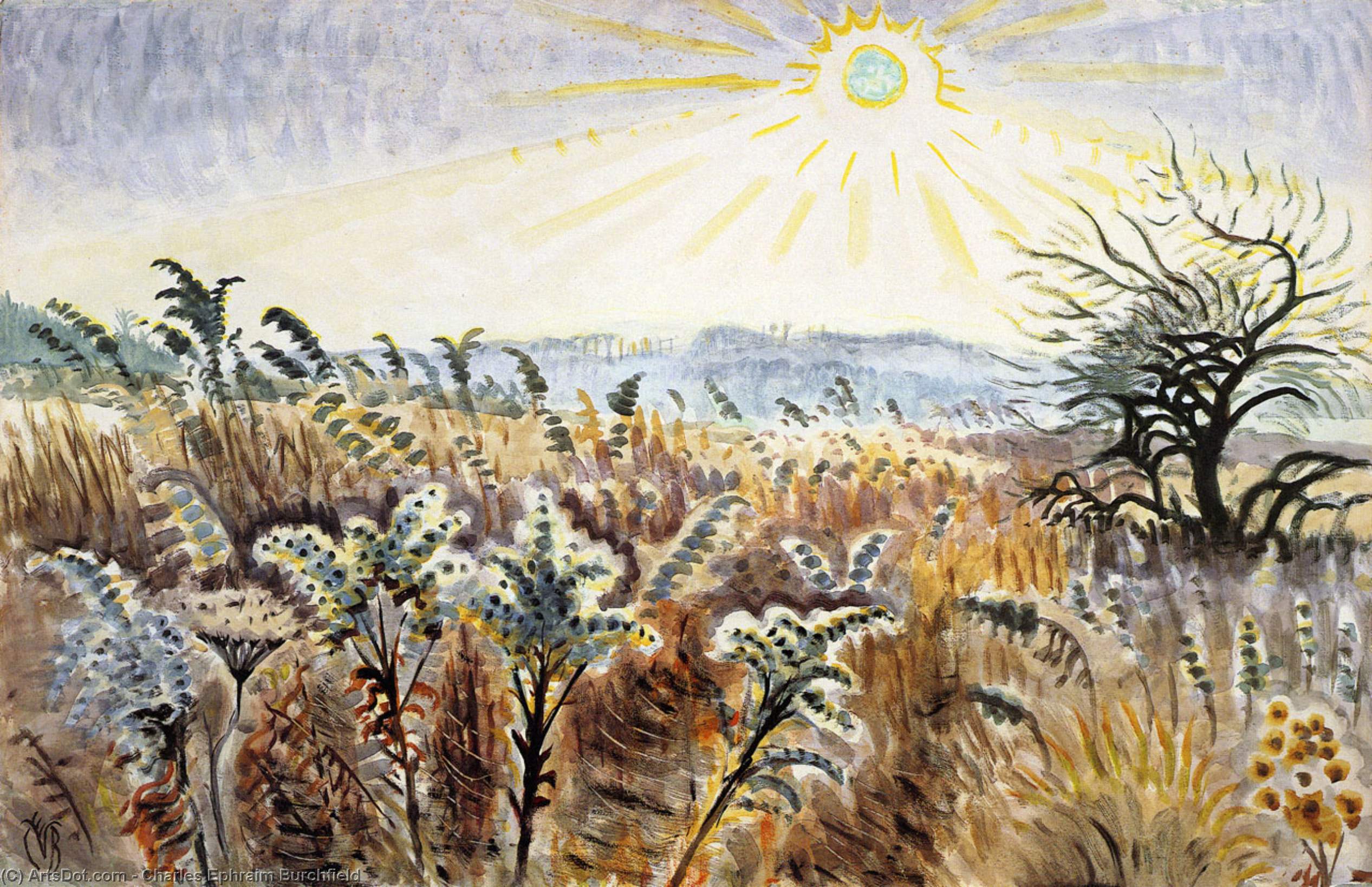 Goldener Winteranemonen — Charles Burchfield