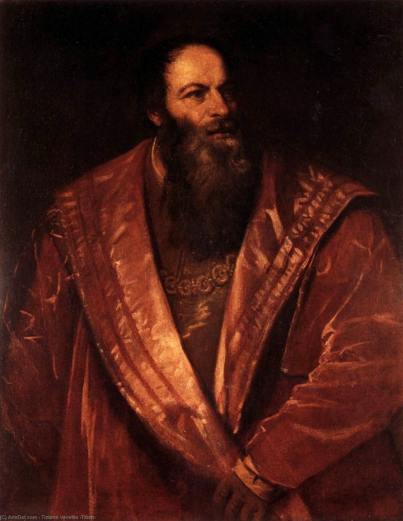 Portrait Of Pietro Aretino — Titian