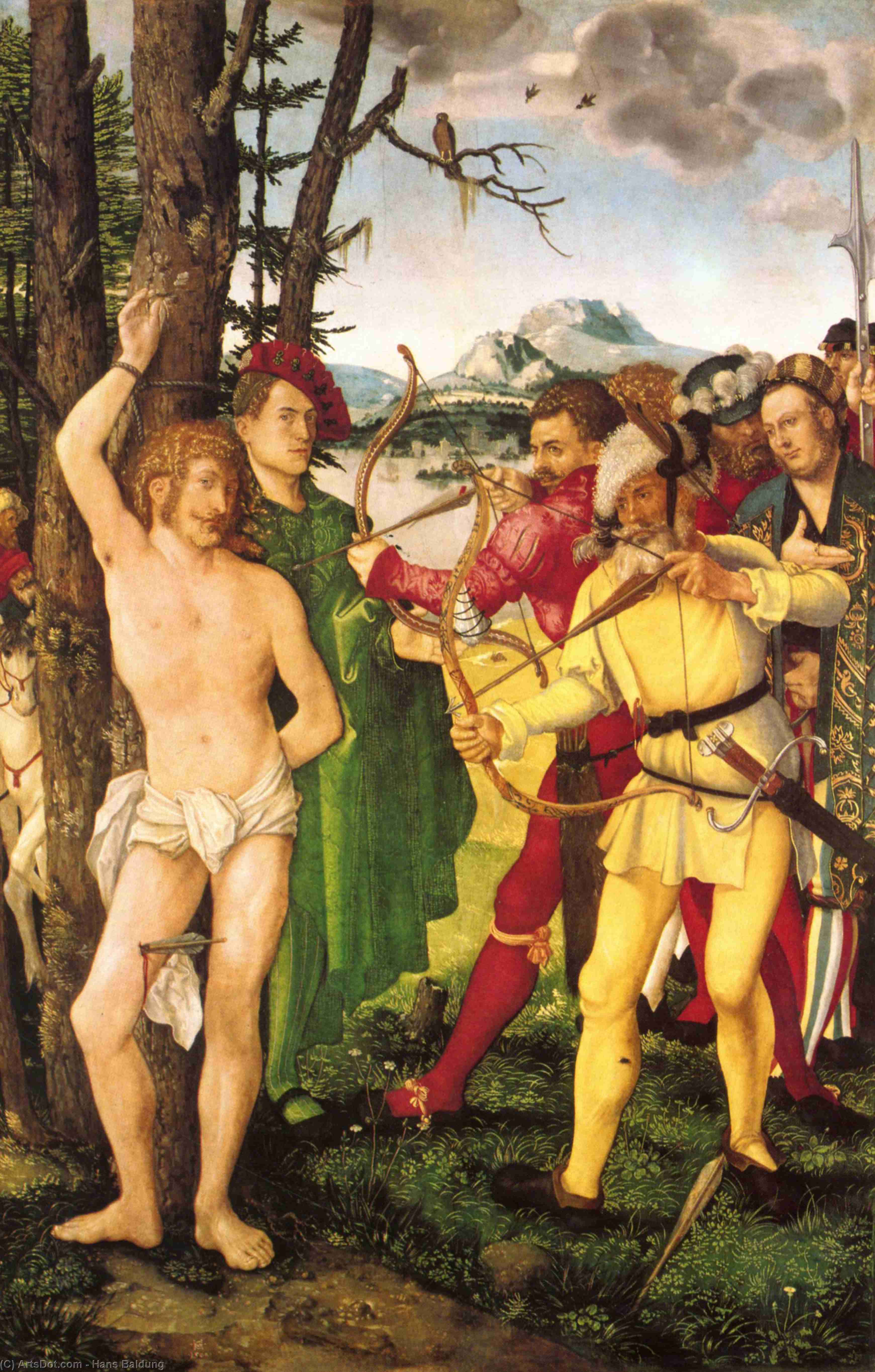 Altarpiece With The Martyrdom Of St. Sebastian — Hans Baldung
