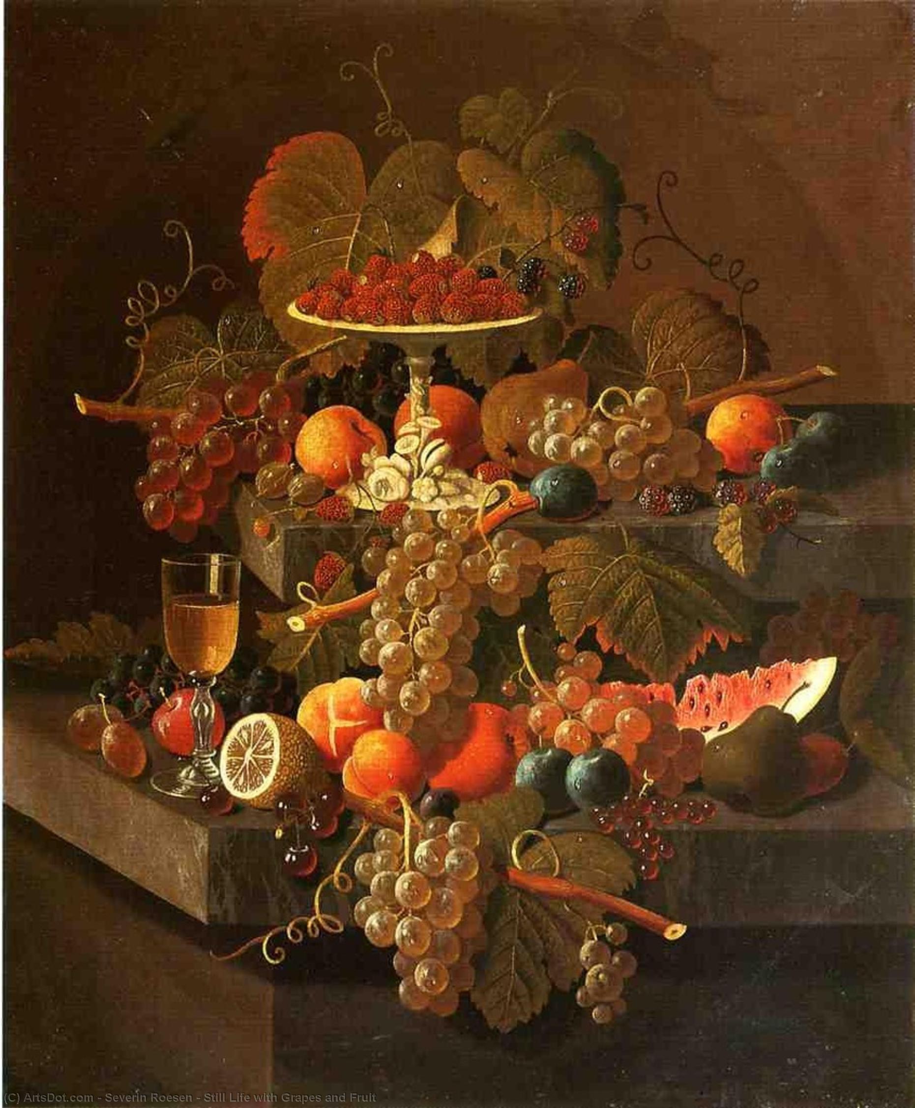 Still Life With Grapes And Fruit — Severin Roesen